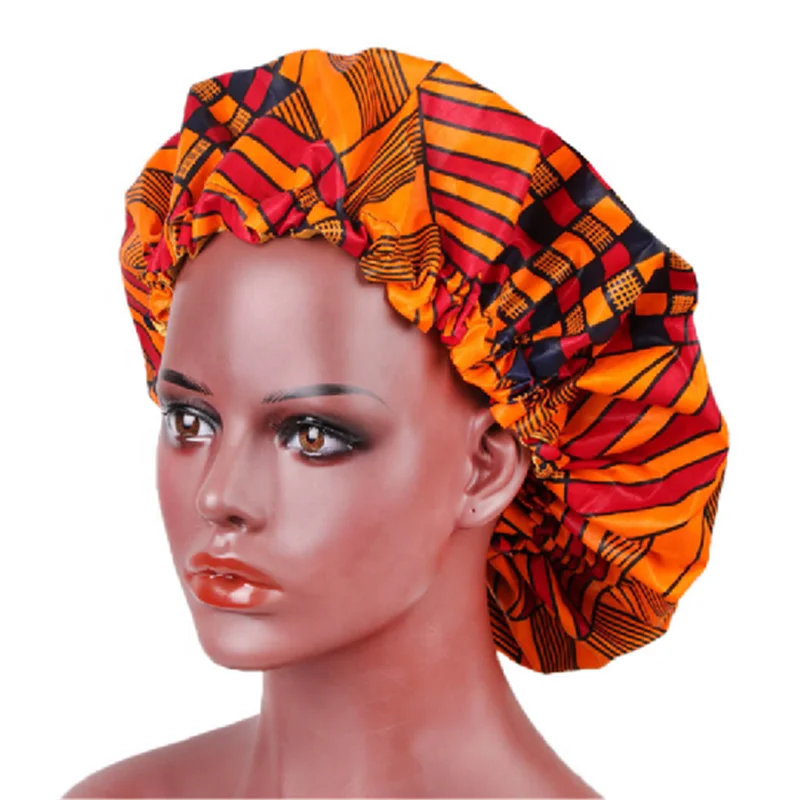 Cotton Stripe Print Woman Shower Hat Adjustable Personality Bathing Hat Convenient Trendy Bath Hat, Orange
Cotton Stripe Print Woman Shower Hat Adjustable Personality Bathing Hat Convenient Trendy Bath Hat, Orange