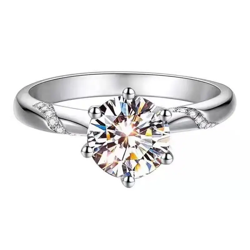 Fashion Customized White Gold Synthetic 1 ct Diamond Moissanite Engagement Rings for women
Fashion Customized White Gold Synthetic 1 ct Diamond Moissanite Engagement Rings for women