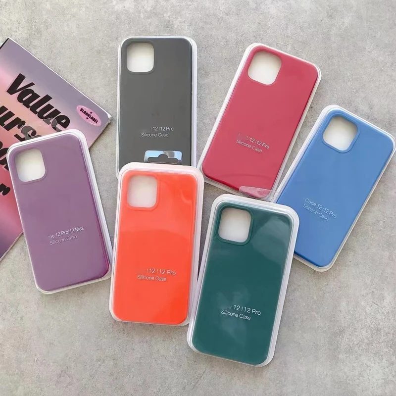 Wholesale original official quality silicone cover case with logo for iPhone 13 12 11 pro 6 7 8 plus mobile phone back shell, Multi colors
Wholesale original official quality silicone cover case with logo for iPhone 13 12 11 pro 6 7 8 plus mobile phone back shell, Multi colors