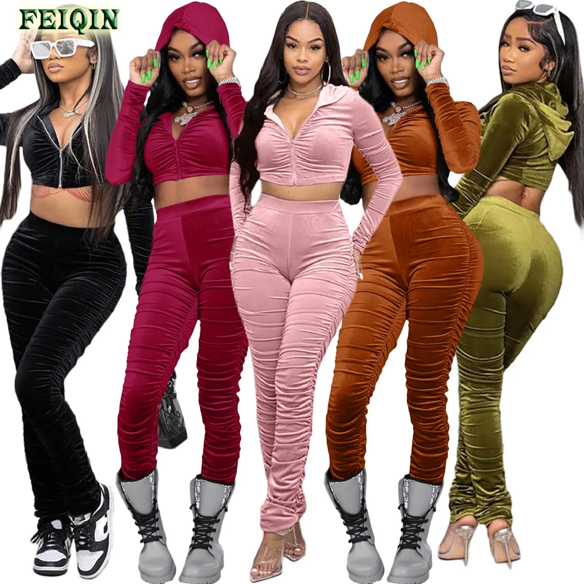 NEW ARRIVAL Winter Women Two Piece Sweatsuit Set Tracksuit Winter Velvet Sets For Women Jogger Set
NEW ARRIVAL Winter Women Two Piece Sweatsuit Set Tracksuit Winter Velvet Sets For Women Jogger Set