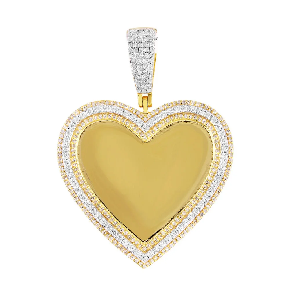 New Fashion Hip Hop Jewelry Custom 14k Gold Micro Pave CZ Heart Photo Picture Memory Photo Pendant
New Fashion Hip Hop Jewelry Custom 14k Gold Micro Pave CZ Heart Photo Picture Memory Photo Pendant