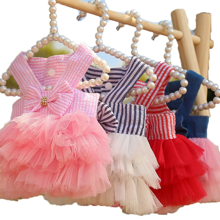 Spring summer new dog cat clothing pet supplies striped suspenders mesh skirts dresses small and medium dog clothes CH9001
Spring summer new dog cat clothing pet supplies striped suspenders mesh skirts dresses small and medium dog clothes CH9001