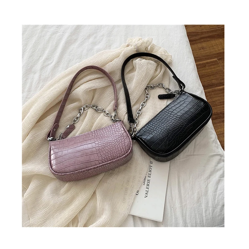 Vintage Alligator Chains Bag Luxury PU Leather Handbag 2020 New Fashion Shoulder Bag Womens Messenger Crossbody Bags
Vintage Alligator Chains Bag Luxury PU Leather Handbag 2020 New Fashion Shoulder Bag Womens Messenger Crossbody Bags