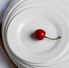 Wholesales customized logo tableware restaurant dish fruit plate white many size food charger plate
