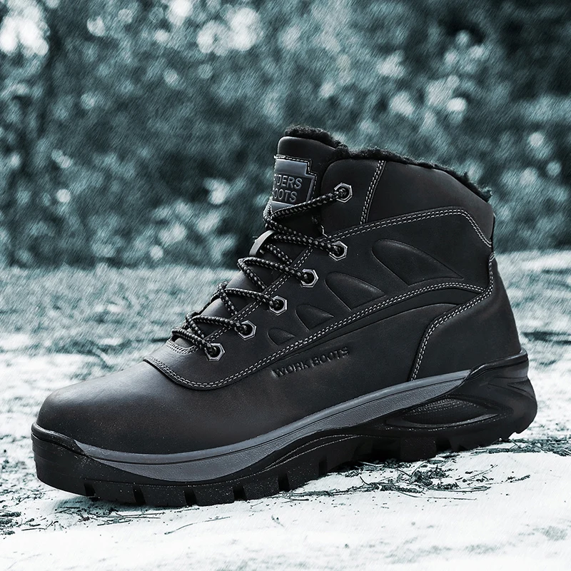Genuine Leather Comfortable High-Top Hiking Boots For Men Brown S219-2192 (STOCK ITEM-20% OFF) 17 PRISTINE