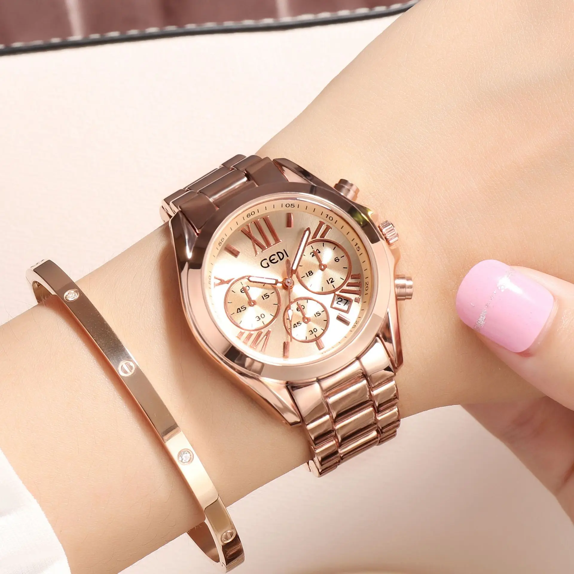 Bracelet Women Watches Women Rose Gold Stainless Steel Quartz Watch Ladies Waterproof Watch Clocks
Bracelet Women Watches Women Rose Gold Stainless Steel Quartz Watch Ladies Waterproof Watch Clocks
