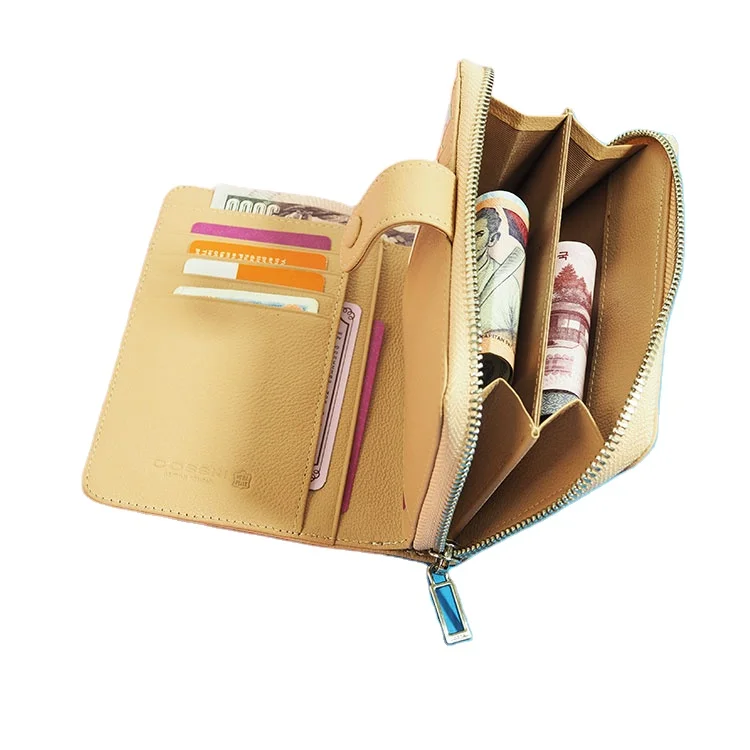 Real leather short bifold zipper wallet multi card slot holder unique wallets for women, Customized color
Real leather short bifold zipper wallet multi card slot holder unique wallets for women, Customized color