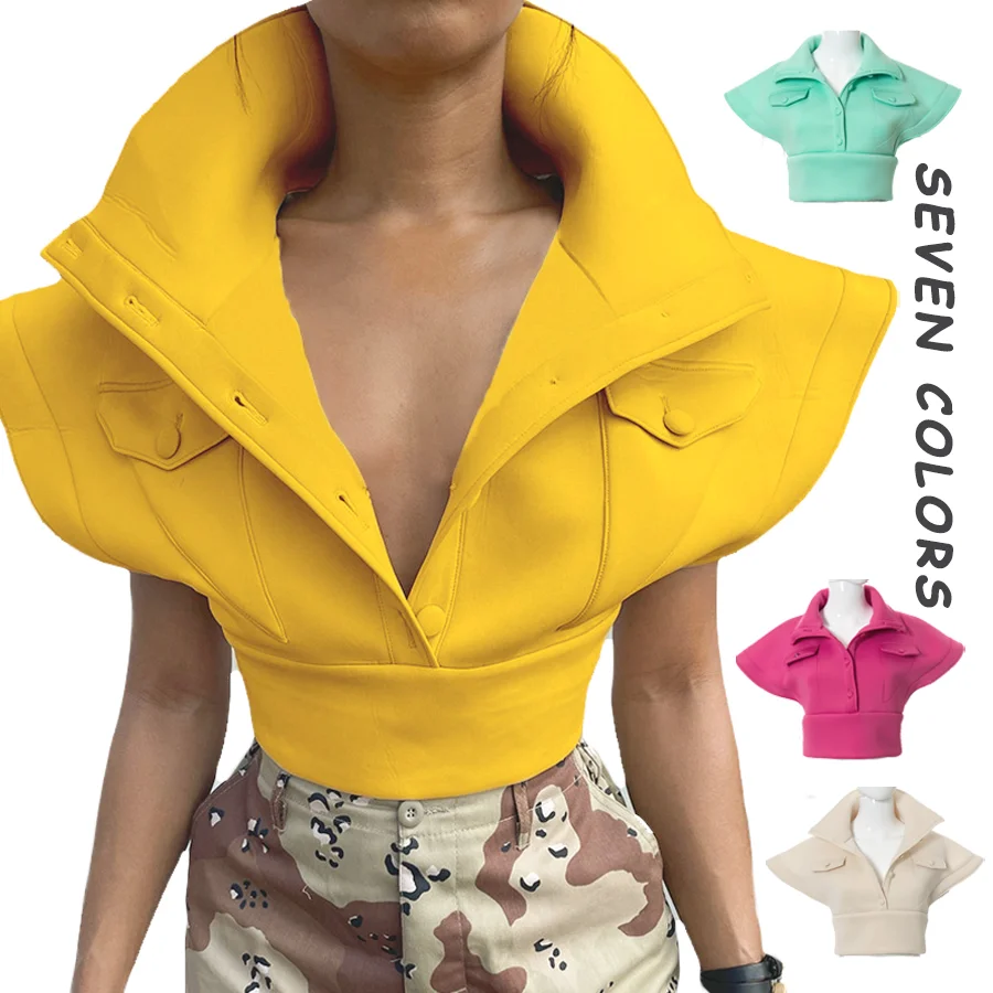 2021 Y2K Fall Winter Women Stand Up Collar Plus Size Jacket Air Layer Short Sleeve Crop Coats For Woman Clothing Streetwear, Beige,green,yellow,black,pink,red,watermelon red
2021 Y2K Fall Winter Women Stand Up Collar Plus Size Jacket Air Layer Short Sleeve Crop Coats For Woman Clothing Streetwear, Beige,green,yellow,black,pink,red,watermelon red