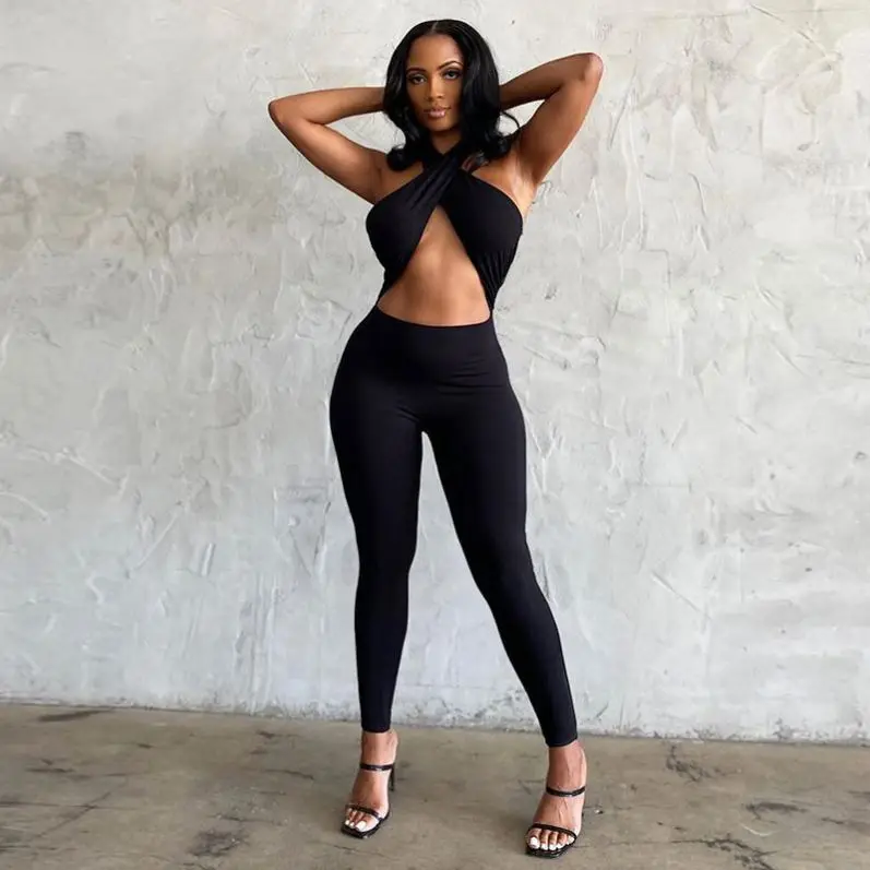 2021 New Wholesale Sexy Outfit Wrap Halter Jumpsuits Summer Club Wear One Piece Bodysuits Women Clothing
2021 New Wholesale Sexy Outfit Wrap Halter Jumpsuits Summer Club Wear One Piece Bodysuits Women Clothing