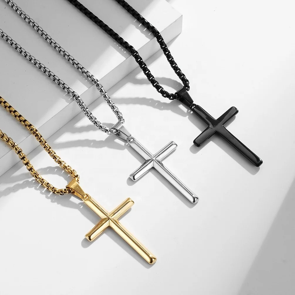 Fashion Stainless Steel Pendant Cross Pendant Men Necklace Charming Gifts Jewelry, Silver ,gold,rose gold ,black
Fashion Stainless Steel Pendant Cross Pendant Men Necklace Charming Gifts Jewelry, Silver ,gold,rose gold ,black