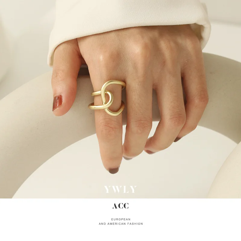 18K Gold Plating Irregular Double Line Cross Winding Rings Trendy Unique Design Geometric Opening Ring For Women Gifts
18K Gold Plating Irregular Double Line Cross Winding Rings Trendy Unique Design Geometric Opening Ring For Women Gifts