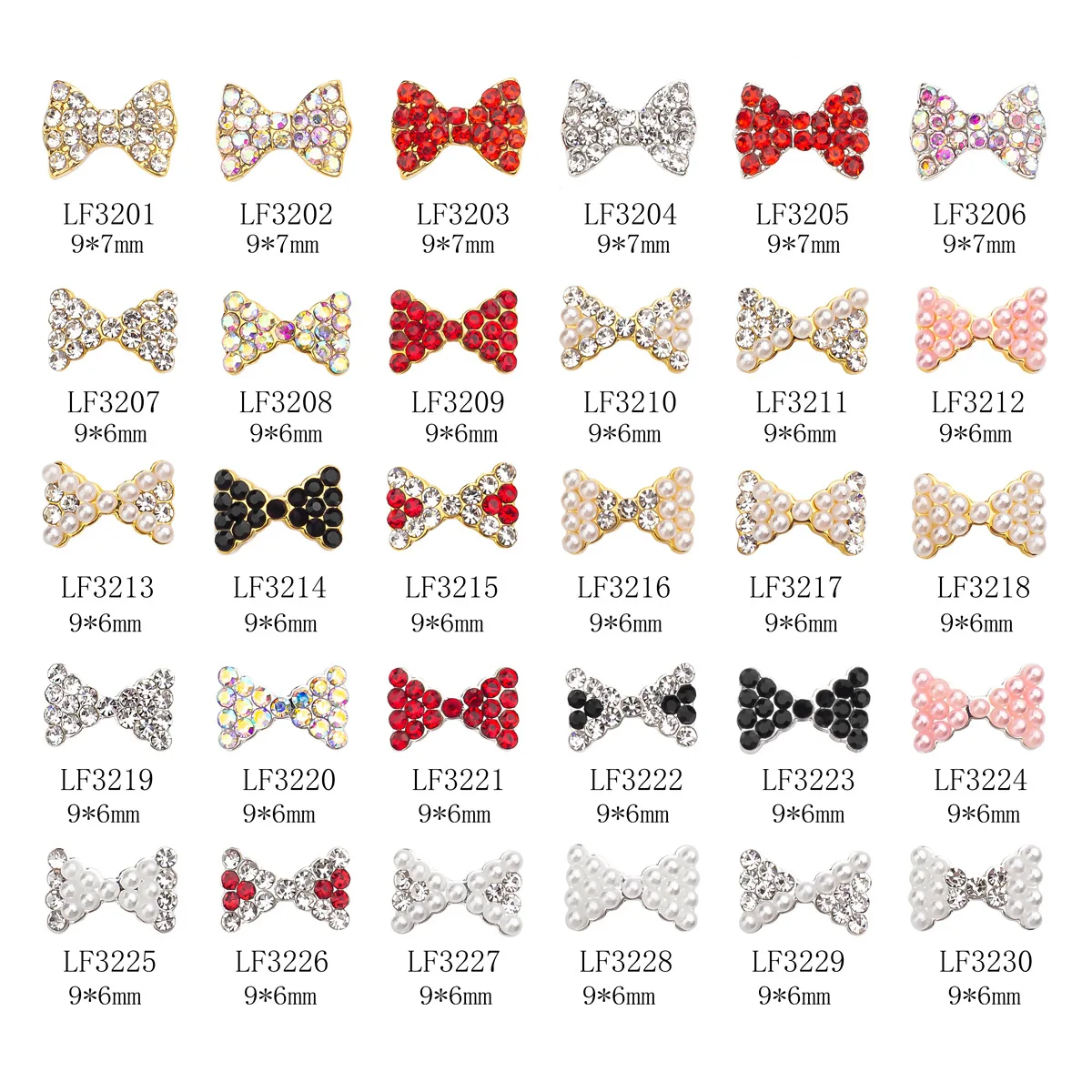 NAR009 30 Styles Metal Pearl Bow Shape Acrylic Nails Ornaments Nail Rhinestones nail gold accessories alloy diamond
NAR009 30 Styles Metal Pearl Bow Shape Acrylic Nails Ornaments Nail Rhinestones nail gold accessories alloy diamond
