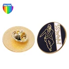 Man Custom Maker Magnet Pin Metal Badge Making