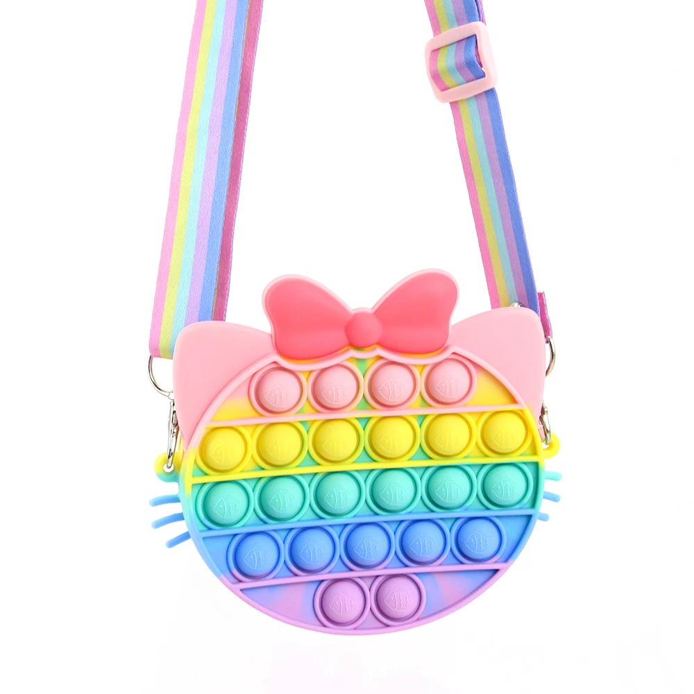 Small Mini Silicone Children Coin Purse Shoulder Bag Handbags Cute Kids Cartoon Push Pop Bubble Fidget Unicorn Purse, As show
Small Mini Silicone Children Coin Purse Shoulder Bag Handbags Cute Kids Cartoon Push Pop Bubble Fidget Unicorn Purse, As show