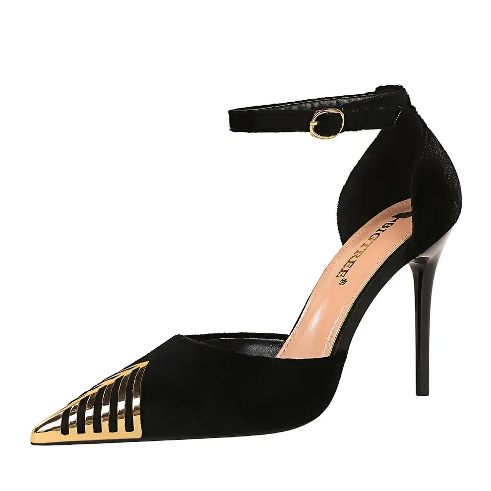 286-1 Bigtree Point-toe Ladies Sandal with Straps Women's High Heels Point-toe Suede Single Shoes
286-1 Bigtree Point-toe Ladies Sandal with Straps Women's High Heels Point-toe Suede Single Shoes