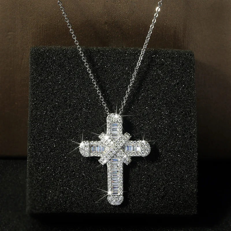 European And American Diamond Cross Pendant Necklace Women Jesus Jewelry Necklace, Picture shows
European And American Diamond Cross Pendant Necklace Women Jesus Jewelry Necklace, Picture shows