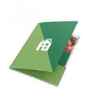 Tri Fold (C typlish fold) 128 gsm matt glossy art folded leaflet printing fast delivery 500 pcs per box