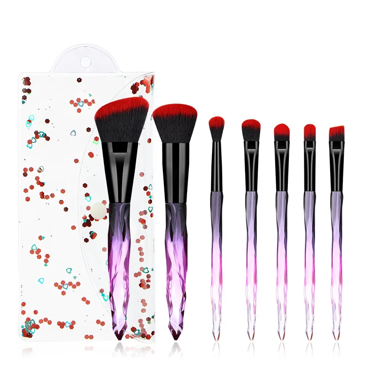 7Pcs Clear Pink Crystal Acrylic Handle Makeup Brushes Diamond Make Up Brush Set With Bag, Colorful
7Pcs Clear Pink Crystal Acrylic Handle Makeup Brushes Diamond Make Up Brush Set With Bag, Colorful
