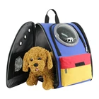 Travel Soft-Sided Backpack Breathable Mesh Transparent PVC Pet Bag Cat Shoulder pet dog carrier bag