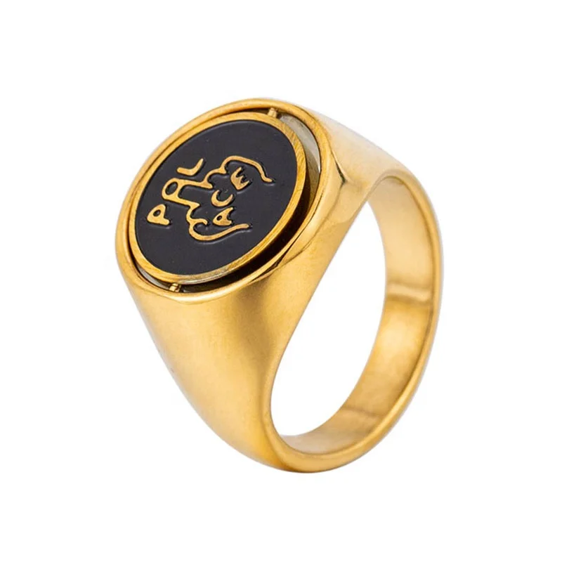 European Creative Fashion Letter P Male Ring Stainless Steel Gold Color Rotating Middle Finger Rings
European Creative Fashion Letter P Male Ring Stainless Steel Gold Color Rotating Middle Finger Rings