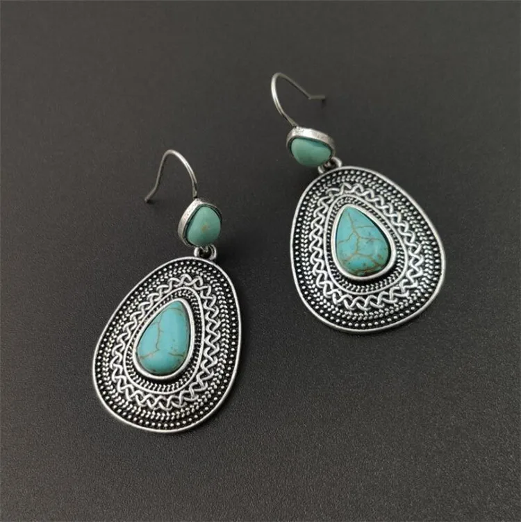 National Bohemian Turquoise Drop Earrings Statement Geometric Bohemian Dangle Earrings, Picture
National Bohemian Turquoise Drop Earrings Statement Geometric Bohemian Dangle Earrings, Picture
