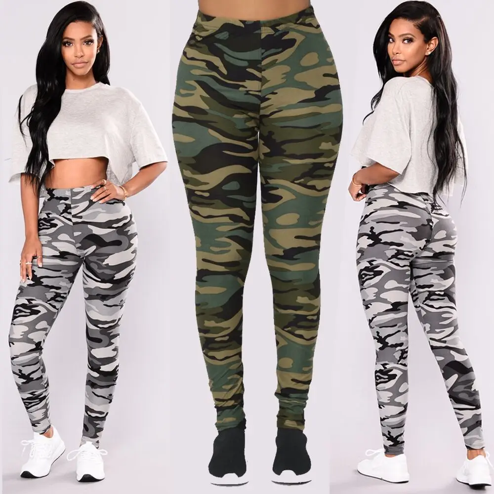Women's milk silk camouflage print leggings plus size casual trousers
Women's milk silk camouflage print leggings plus size casual trousers