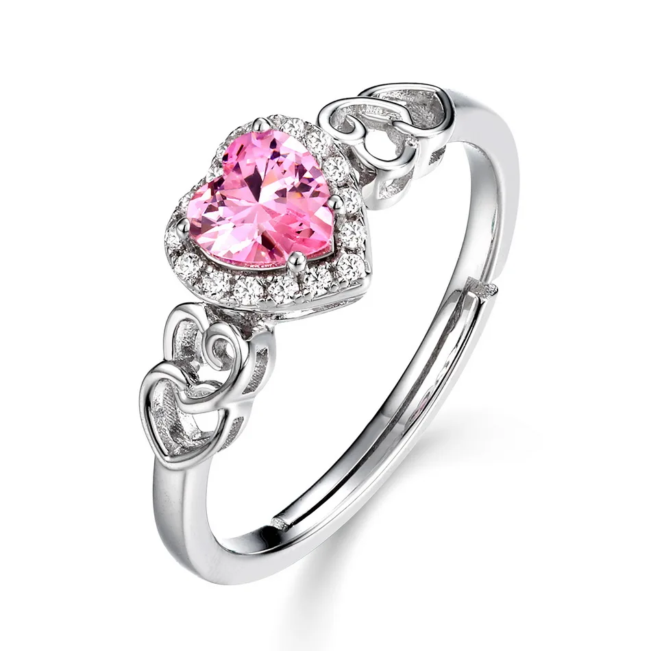Gemstone Pink Heart Spinel Rings Side Inlaid 5A Cz Diamond Silver 925 Engagement Ring
Gemstone Pink Heart Spinel Rings Side Inlaid 5A Cz Diamond Silver 925 Engagement Ring