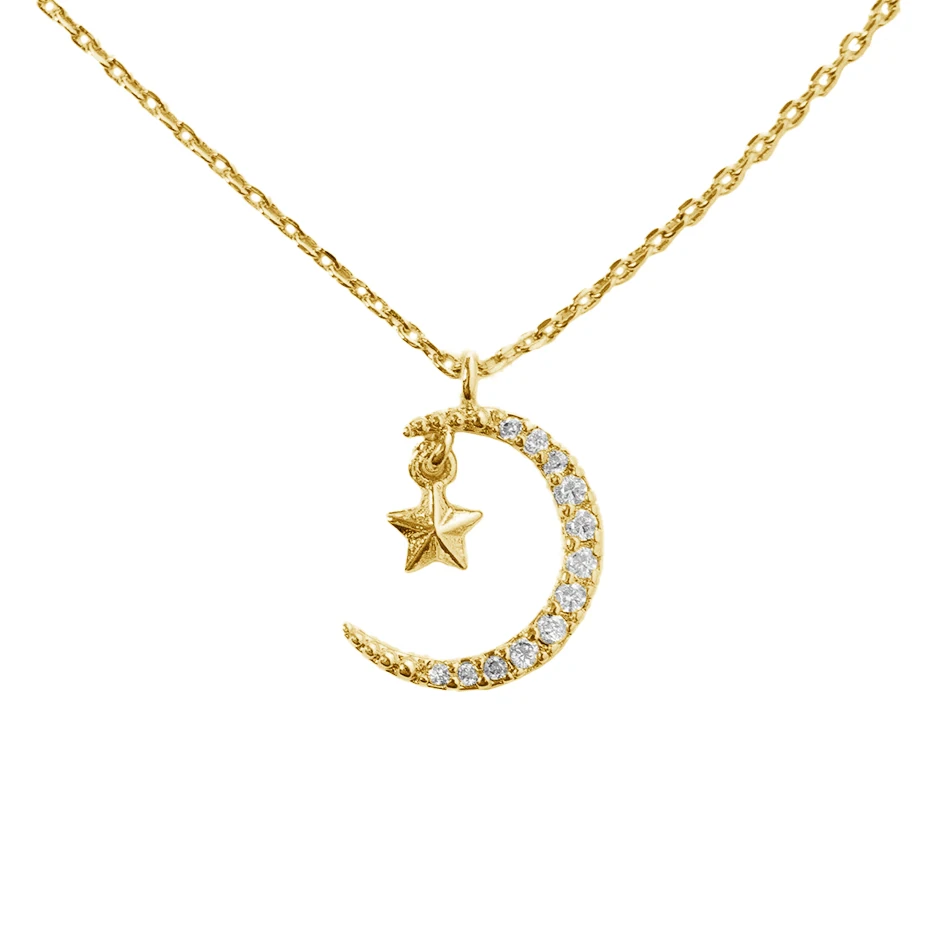 14k gold jewelry wholesale 925 sterling silver skywalker necklace for women fashion zircon moon star pendant necklace
14k gold jewelry wholesale 925 sterling silver skywalker necklace for women fashion zircon moon star pendant necklace