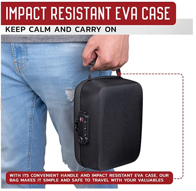 Custom Smell Proof Case Premium Travel Container Stash EVA Hard Smell Proof Bag factory