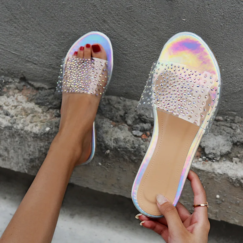 Superstarer wholesale fashion summer open toe women clear slides sandal crystal rhinestone transparent slippers
Superstarer wholesale fashion summer open toe women clear slides sandal crystal rhinestone transparent slippers