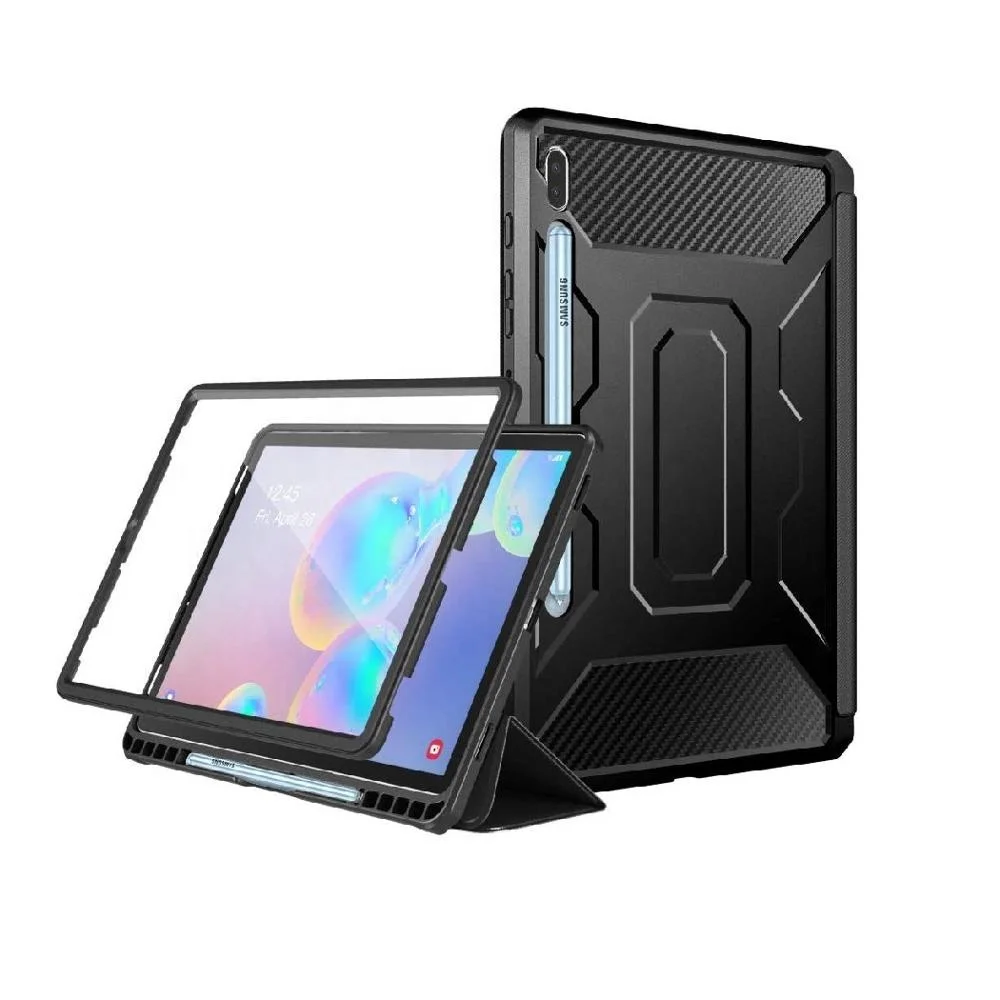 Full Body Rugged Shockproof Trifold Smart Cover with built-in Screen Protector for Galaxy Tab S6 10.5 inch 2019
Full Body Rugged Shockproof Trifold Smart Cover with built-in Screen Protector for Galaxy Tab S6 10.5 inch 2019