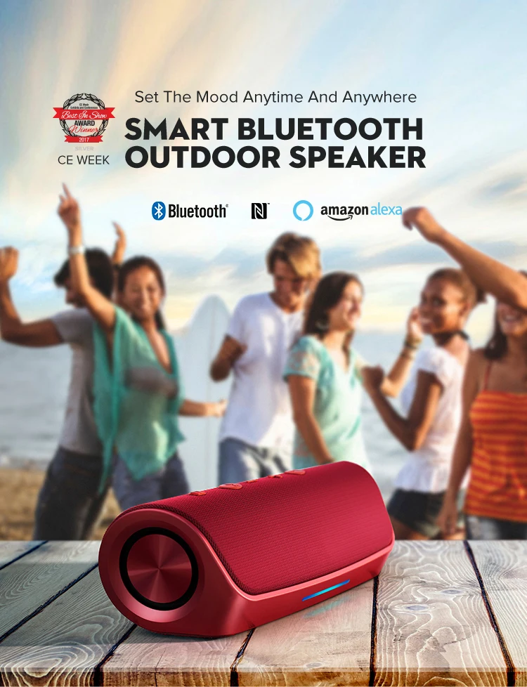 Waterproof wireless Speakers Outdoor Wireless Portable Speaker Superior Sound for Camping, Beach, Sports