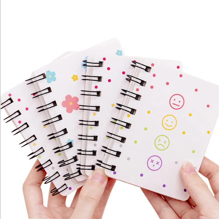 

Kawaii Flower Rollover A7 Coil Pocket Notepad Mini Portable Loose-Leaf Notebook Office School Supplies