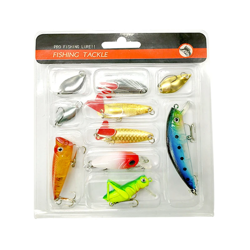 Factory Price Realistic Fishing Lure Accessories Minnow Popper Crank Spoons with Treble Hooks in Fishing Tackle Box
Factory Price Realistic Fishing Lure Accessories Minnow Popper Crank Spoons with Treble Hooks in Fishing Tackle Box