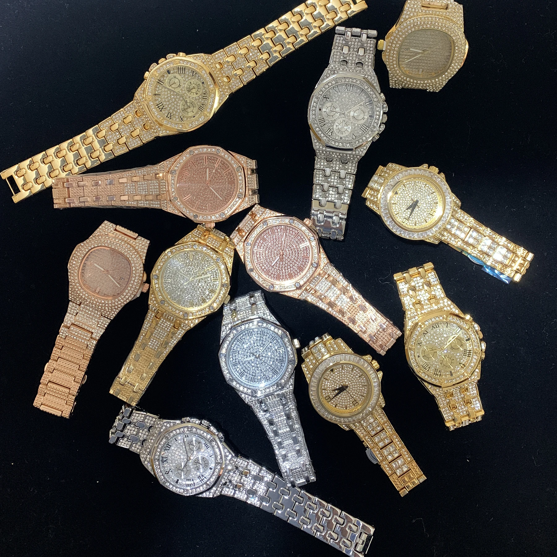 High quality multi style 18K Gold Watch Men Luxury Diamond Iced Out Watches Top Brand Luxury High Quality Male Quartz Watch
High quality multi style 18K Gold Watch Men Luxury Diamond Iced Out Watches Top Brand Luxury High Quality Male Quartz Watch