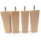 Wholesale Furniture Square Wooden Chair Legs Custom Color Wood Sofa Table Leg