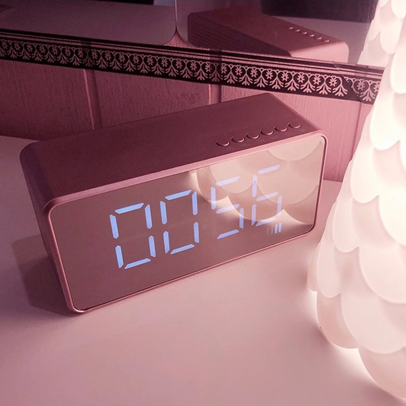 Digital Mirror LED Mirror Screen Digital Alarm Clock for Bedroom Kitchen Hotel Table Desk Blue tooth Wireless Speaker
Digital Mirror LED Mirror Screen Digital Alarm Clock for Bedroom Kitchen Hotel Table Desk Blue tooth Wireless Speaker