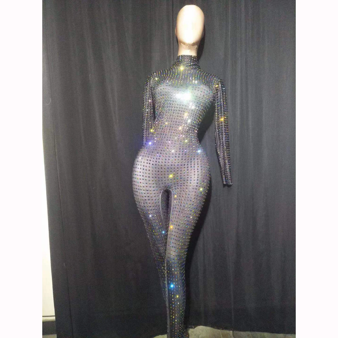 Custom Mesh Black Long Sleeve Streetwear Pants Mono Largo Womens One Piece Jumpsuit Monos De Mujer See Through Luxury Jumpsuits
Custom Mesh Black Long Sleeve Streetwear Pants Mono Largo Womens One Piece Jumpsuit Monos De Mujer See Through Luxury Jumpsuits