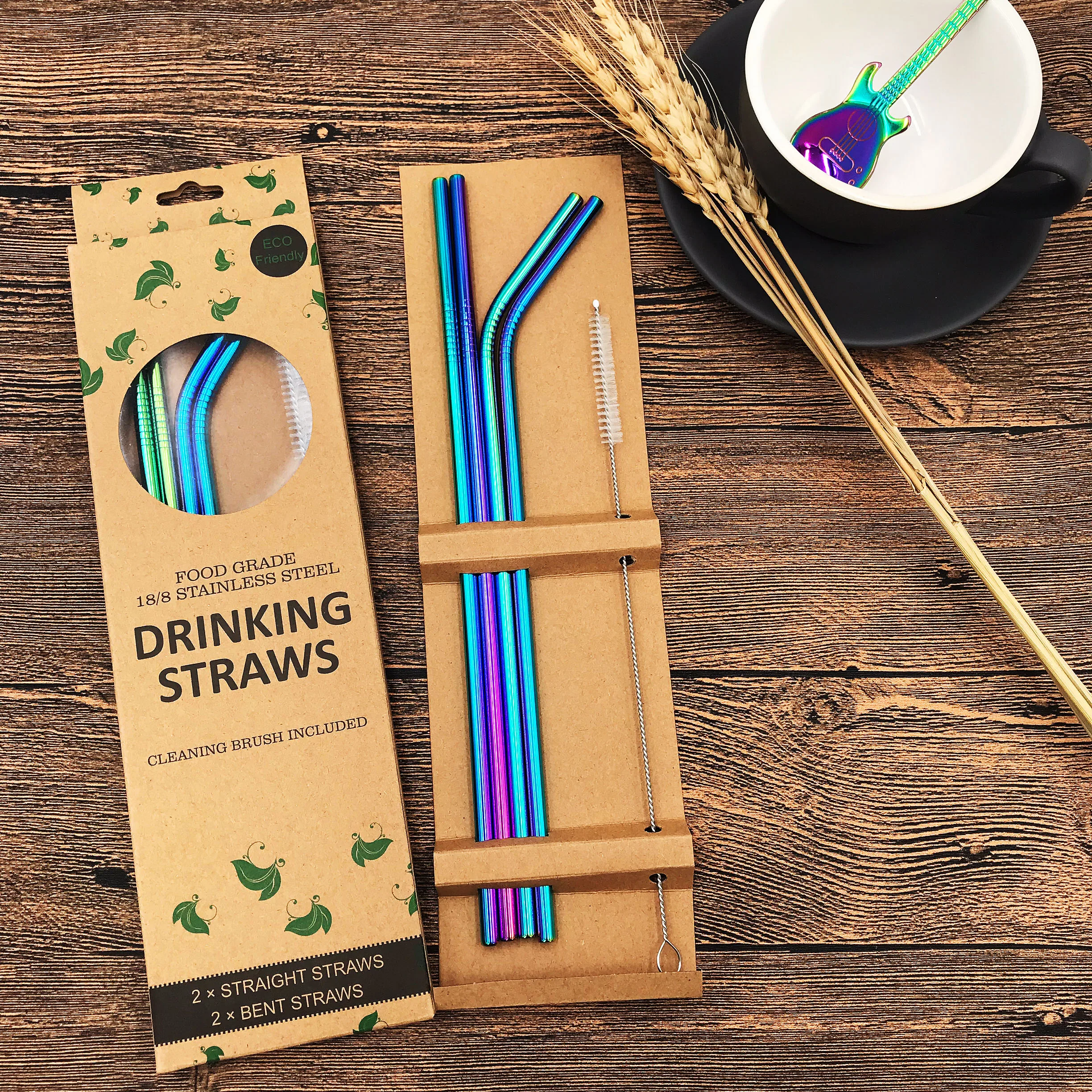 Factory Price Reusable Metal 18/8 Straws Gift Box Custom Printed logo Straw Cleaning Brush, Silver/gold/rose gold/black/rainbow/blue/purple
Factory Price Reusable Metal 18/8 Straws Gift Box Custom Printed logo Straw Cleaning Brush, Silver/gold/rose gold/black/rainbow/blue/purple