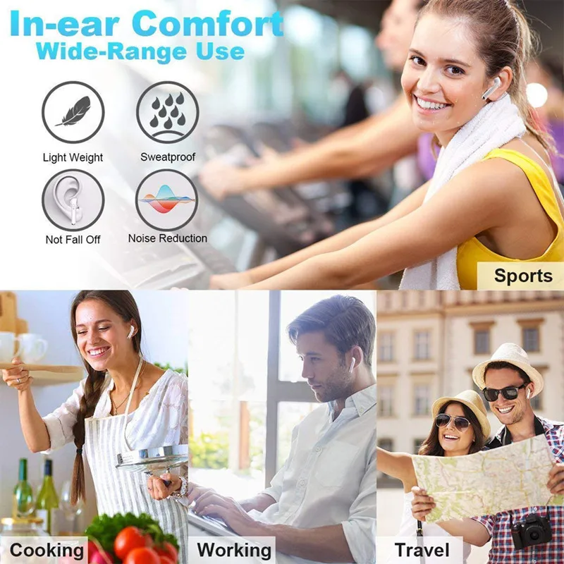i12 tws 5.0 Wireless Earbuds Good Sound Quality 350mAh Charging Case i12s Sport Earphones vs i7s i9s tws Gift for Christmas - ANKUX.COM