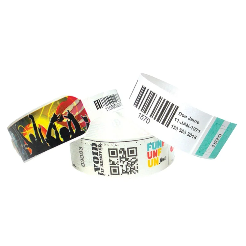 Disposable Barcode Printing RFID Paper Wristband