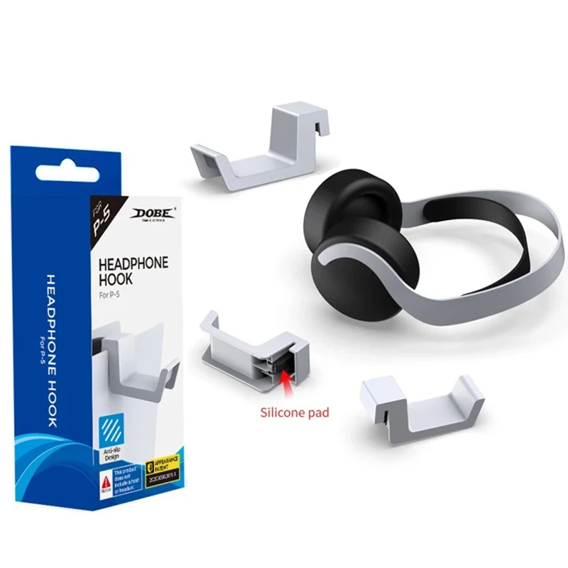 TP5-0595 Headset Holder For PS5 Console Headphone Universal Hanger Headphone Hook, White
TP5-0595 Headset Holder For PS5 Console Headphone Universal Hanger Headphone Hook, White