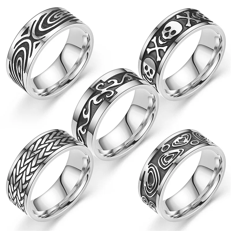 OEM Anillos Vintage Retro Punk Style Jewelry Cool Skull Pattern Ancient Silver Rings Men
OEM Anillos Vintage Retro Punk Style Jewelry Cool Skull Pattern Ancient Silver Rings Men