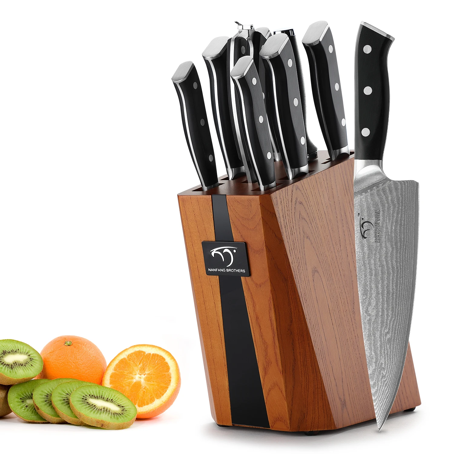 Damascus Kitchen Knife Set, 9 pieces Chef knife Set with Comfortable Ergonomic ABS Handle
Damascus Kitchen Knife Set, 9 pieces Chef knife Set with Comfortable Ergonomic ABS Handle