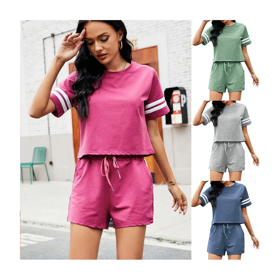 Trending products 2021 new arrivals plus size sports clothing jogging suit for women two piece short set, As show
Trending products 2021 new arrivals plus size sports clothing jogging suit for women two piece short set, As show