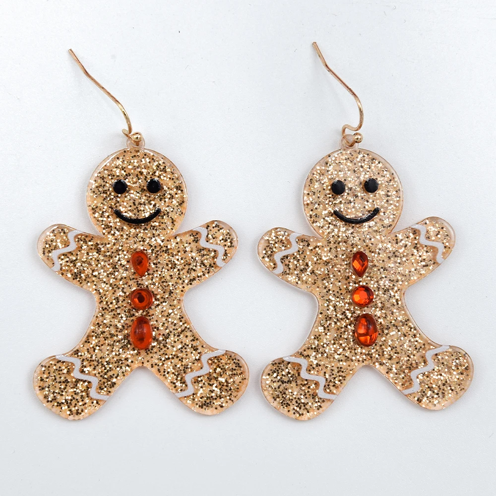 Veijer Christmas Women Girls Gold Plated Cartoon Cookie man Acrylic Dangle cute earrings Restaurant Decor, Brown
Veijer Christmas Women Girls Gold Plated Cartoon Cookie man Acrylic Dangle cute earrings Restaurant Decor, Brown