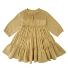 fashion children clothes girls pleated dress casual party princess dress for kids