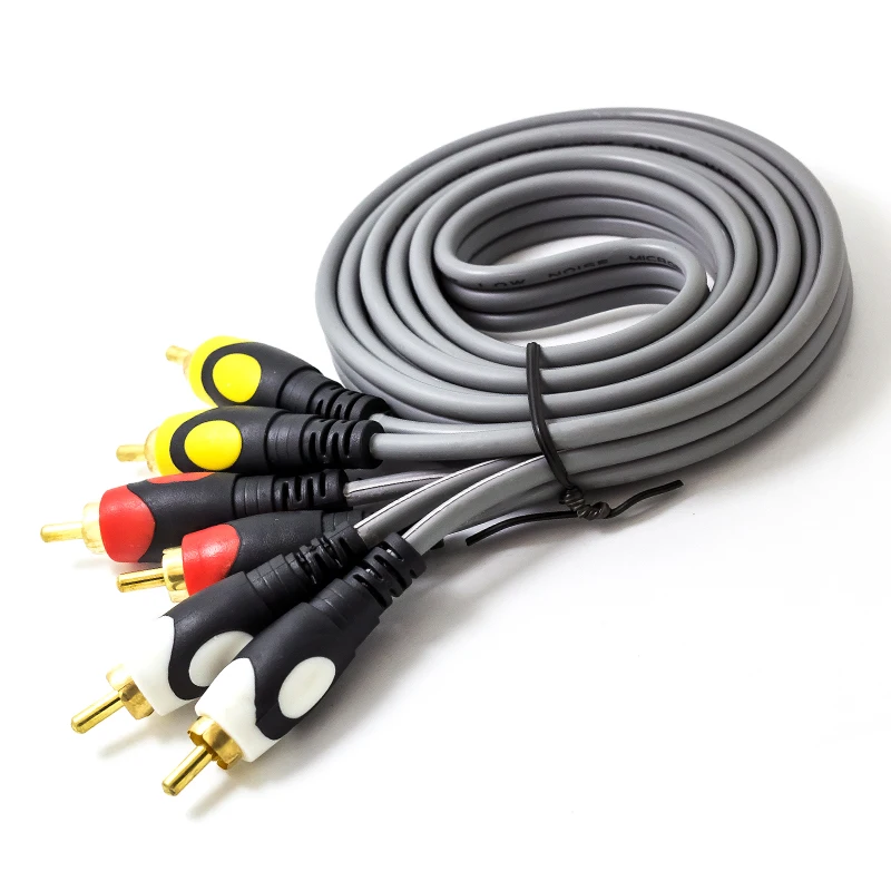 High Quality RCA Video cable 3M 3RCA-3RCA Male to Male Cable AV connector Gold-plated
High Quality RCA Video cable 3M 3RCA-3RCA Male to Male Cable AV connector Gold-plated