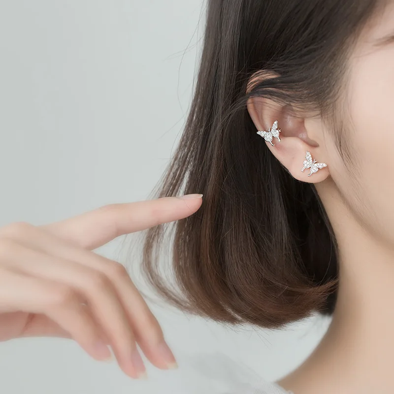 Korean Style Ins 925 Sterling Silver Diamond Butterfly Stud Earrings Gold Silver Color Crystal Butterfly Stud Earrings For Women
Korean Style Ins 925 Sterling Silver Diamond Butterfly Stud Earrings Gold Silver Color Crystal Butterfly Stud Earrings For Women