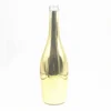 Electroplating empty custom label 750ml gold glass champagne sparkling wine bottle with cork wholesale